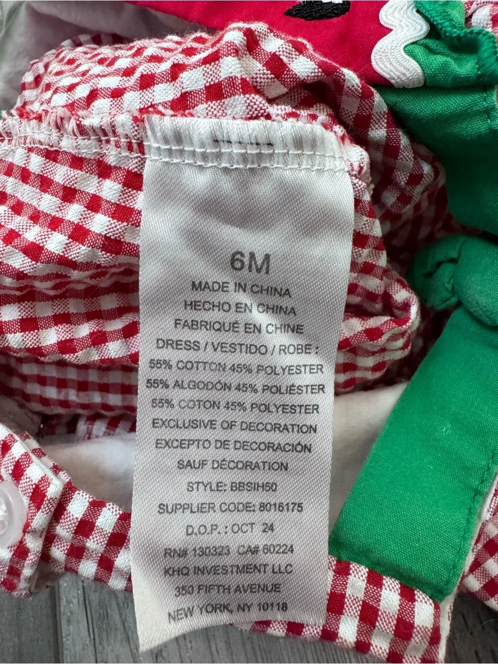 Red Checks Romper Watermelon Baby Girl 6 Months Blueberi Blvd Dress Gingham